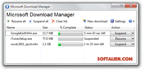 microsoft download manager screenshots